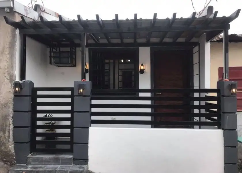 Pagar Besi Hollow Unik Minimalis Setengah Tembok